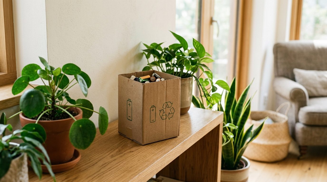 Recyclage des piles : adopter la boîte de collecte à la maison et au travail