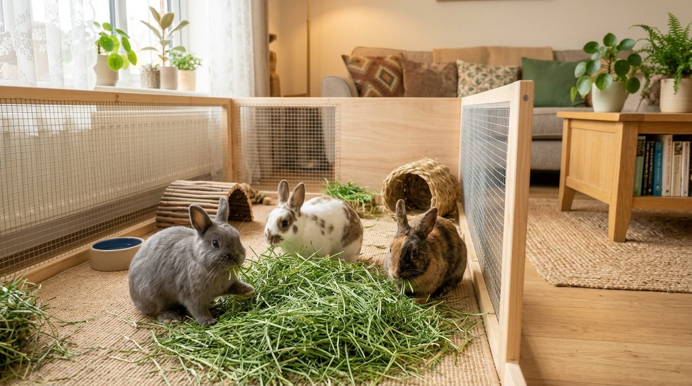 Accueillir et prendre soin de plusieurs lapins à la maison