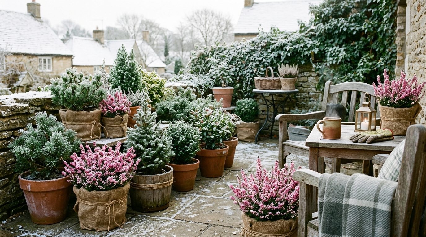 Plantes en pot : comment garder une terrasse vivante et verdoyante en hiver